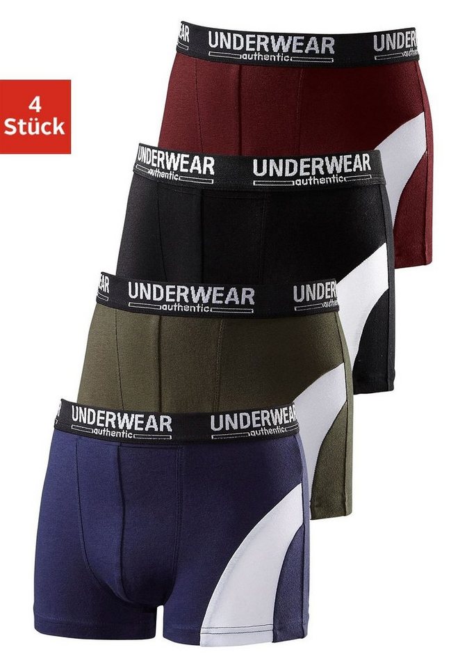 AUTHENTIC LE JOGGER Boxer Boxershorts für Jungen (Packung, 4-St) mit Logobund, Baumwollmischung