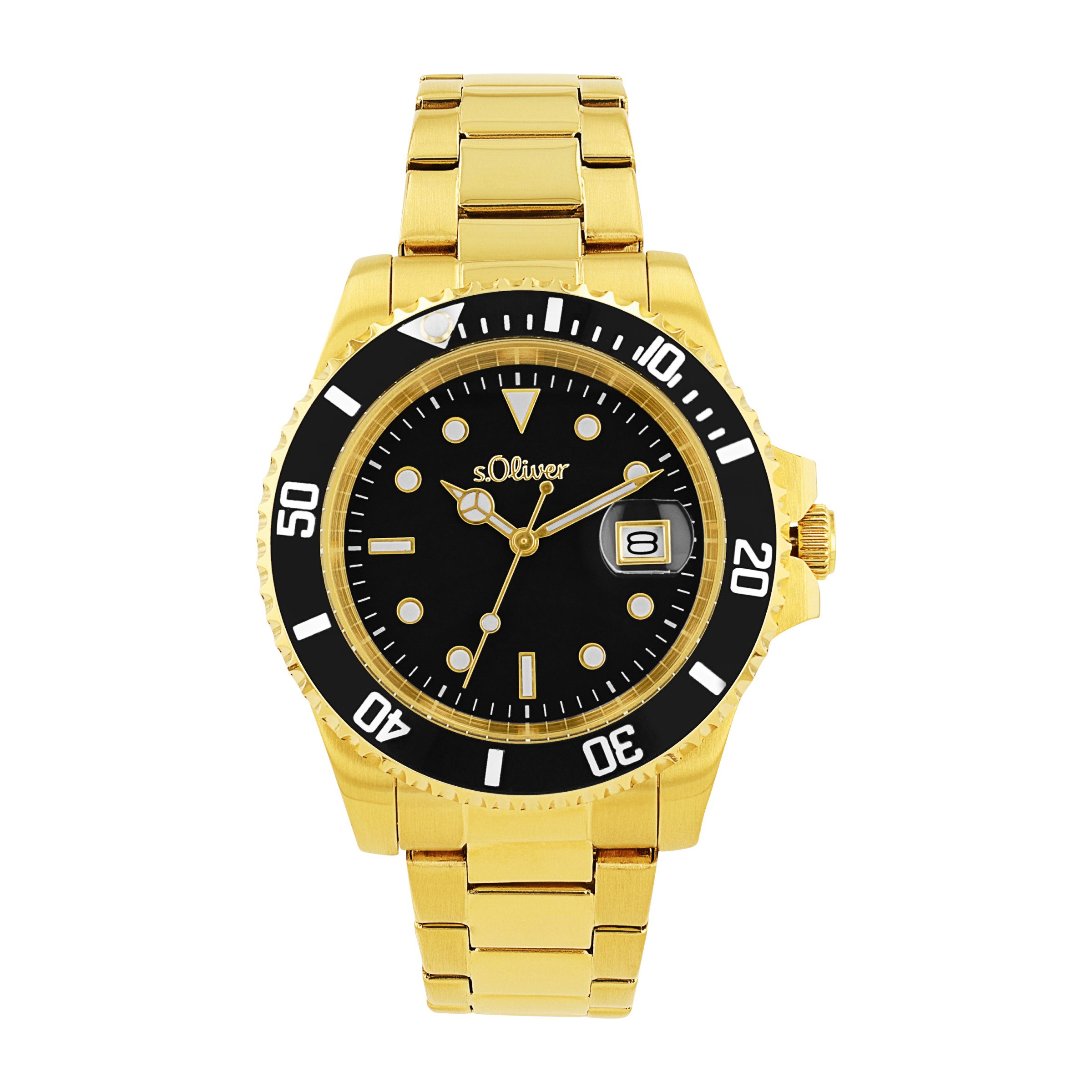 s.Oliver Quarzuhr 2036548, Armbanduhr, Herrenuhr, Edelstahlarmband, günstig online kaufen