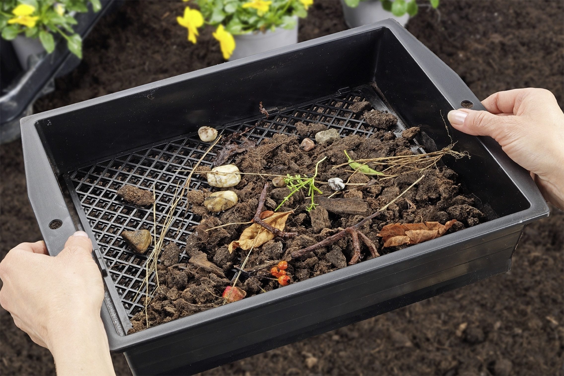 Maximex Gartensieb, Kunststoff, mit verstellbarem Siebeinsatz