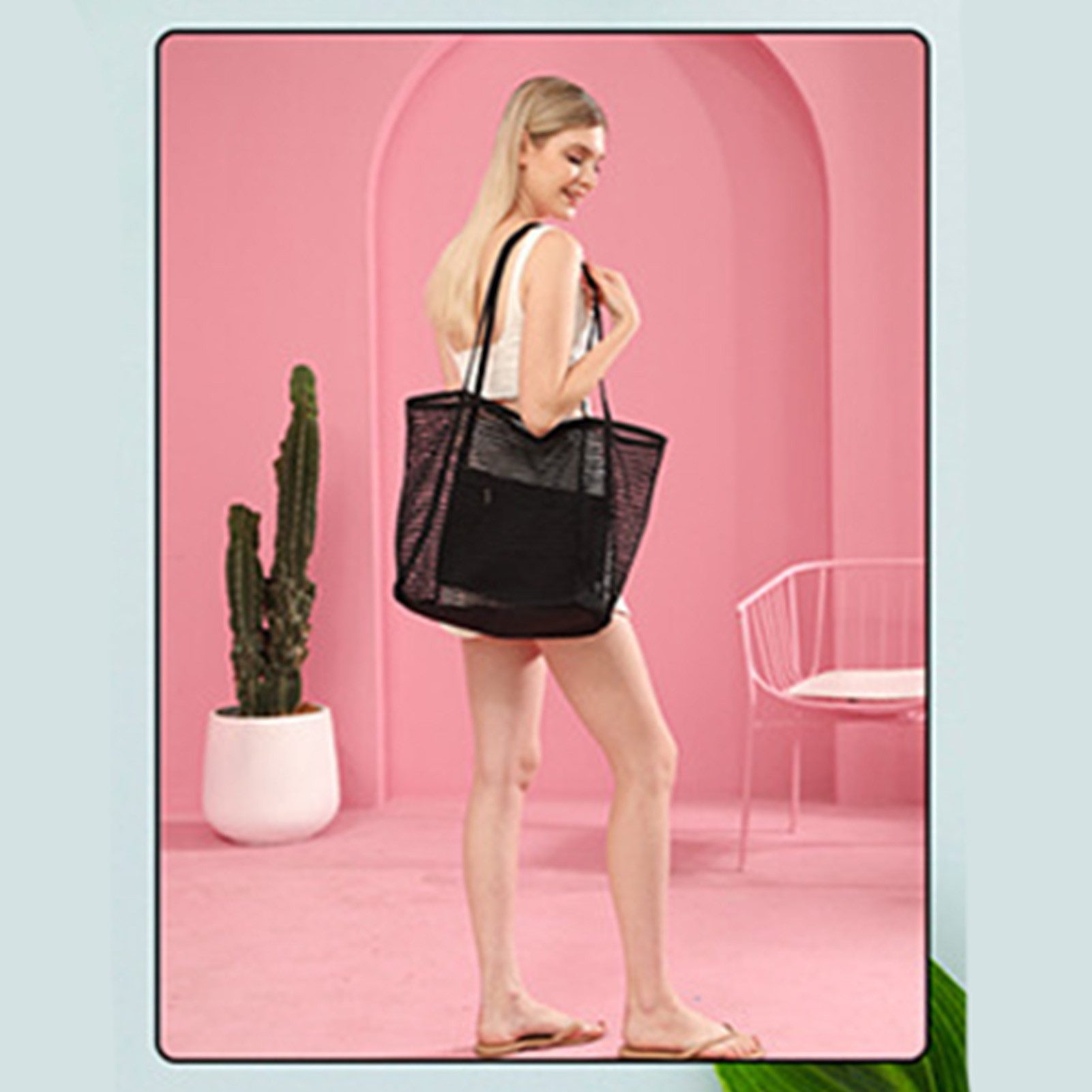 Jumpeak Strandtasche Faltbare Strandtasche, Netzhandtasche, Damen-Umhängeta günstig online kaufen