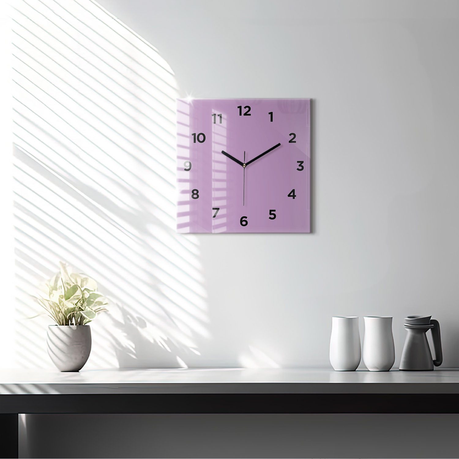 Tulup Wanduhr Glasuhr Modernistische Glaswanduhr 30x30cm günstig online kaufen