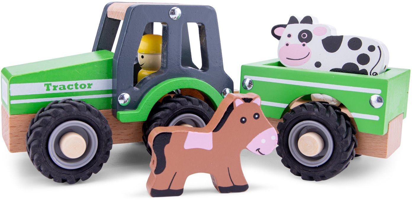 New Classic Toys 11941 Traktor mit Anhänger und Tieren . 