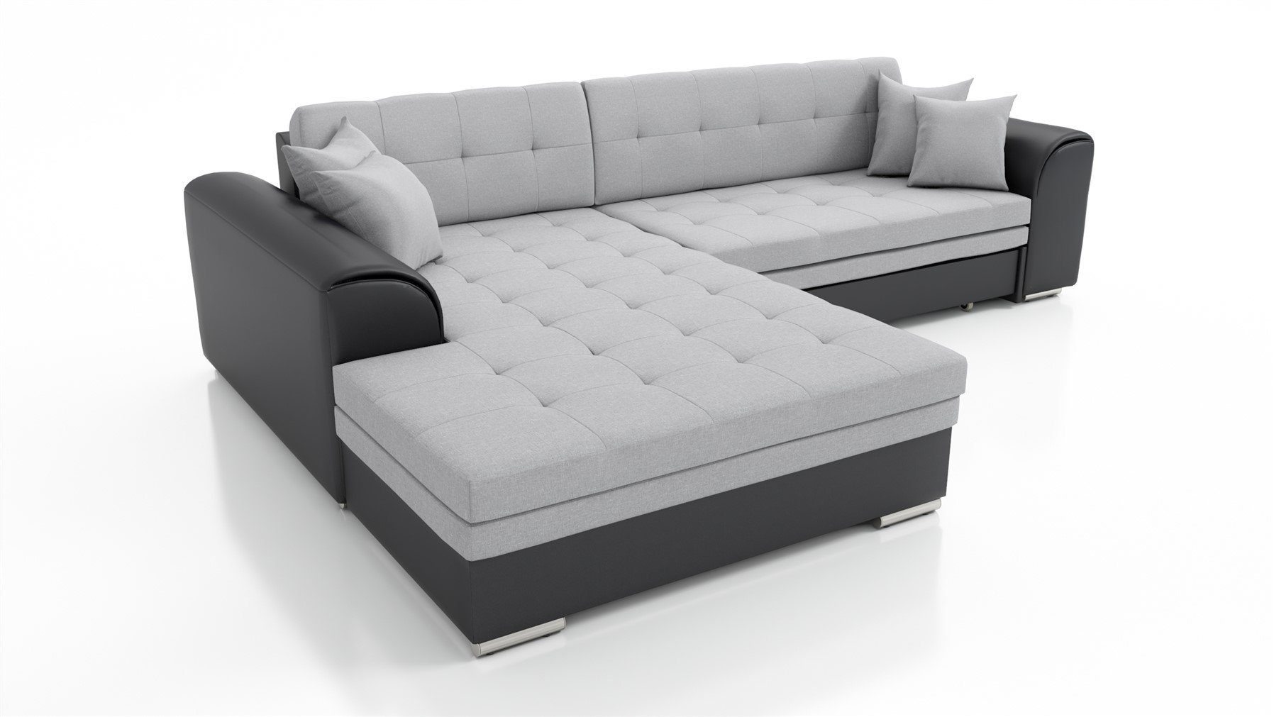 Fun Möbel Ecksofa Couchgarnitur SARRA Kunstleder/Stoff günstig online kaufen