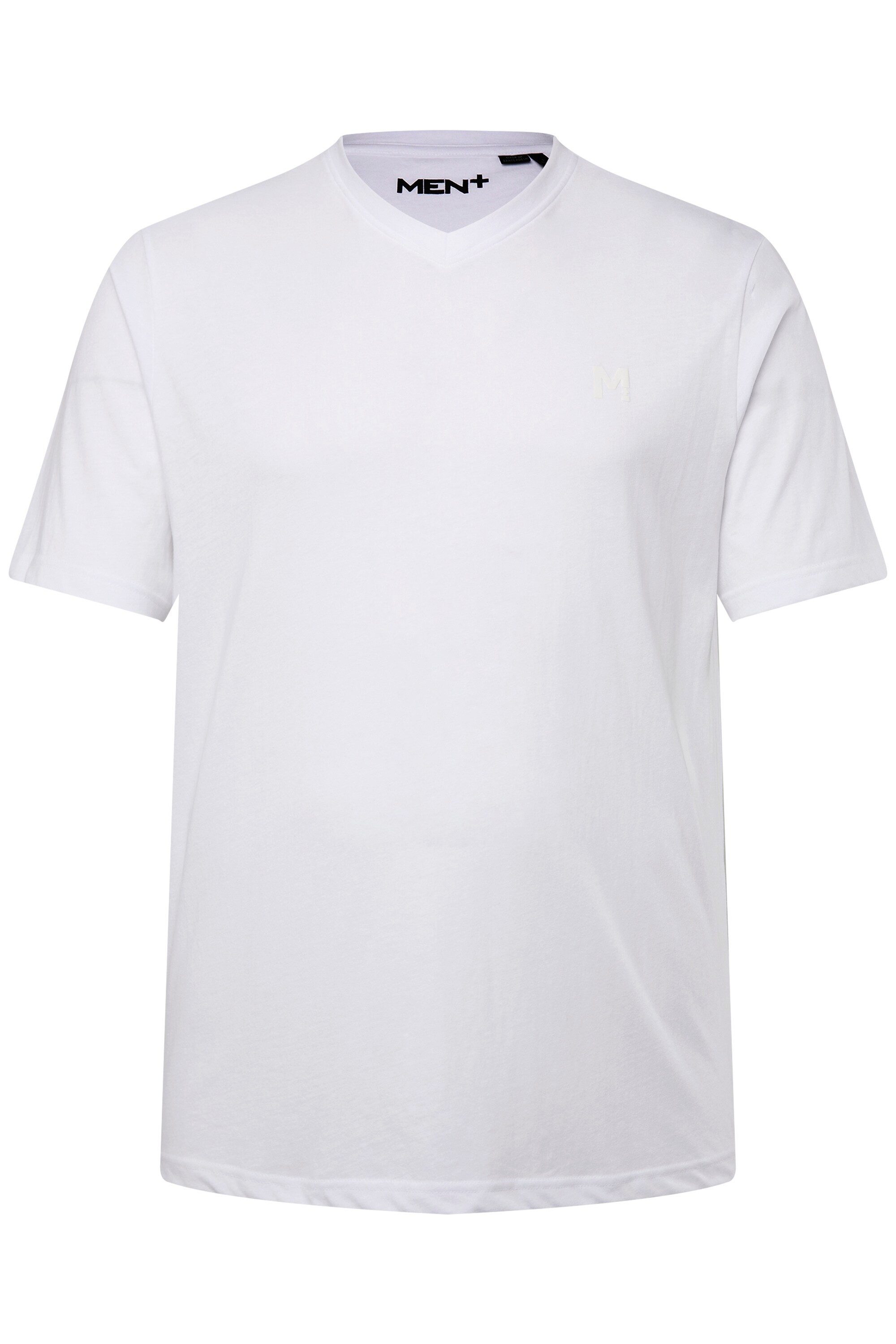 Men Plus T-Shirt T-Shirt Basic Halbarm V-Ausschnitt günstig online kaufen