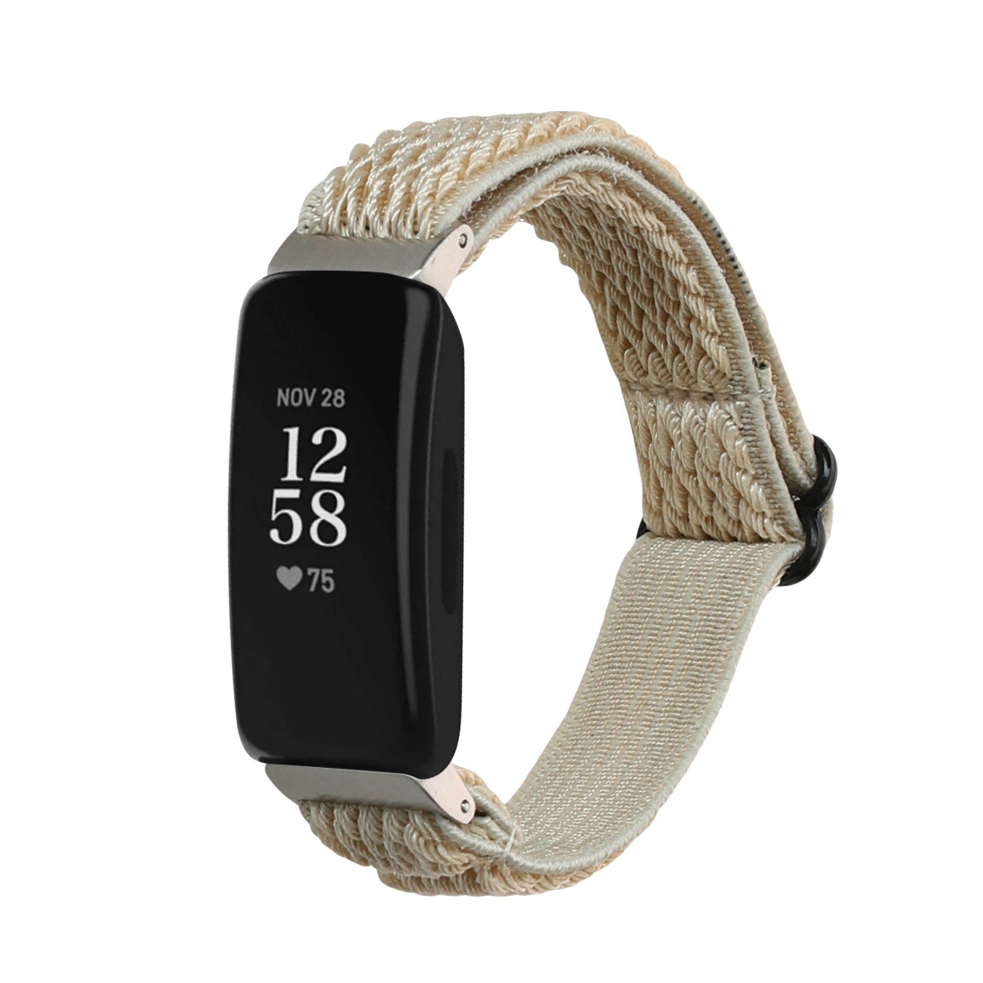 kwmobile Uhrenarmband Armband für Fitbit Inspire 2 / Inspire HR, Nylon Fitnesstracker Sportarmband Band - Innenmaße von 12 -20 cm