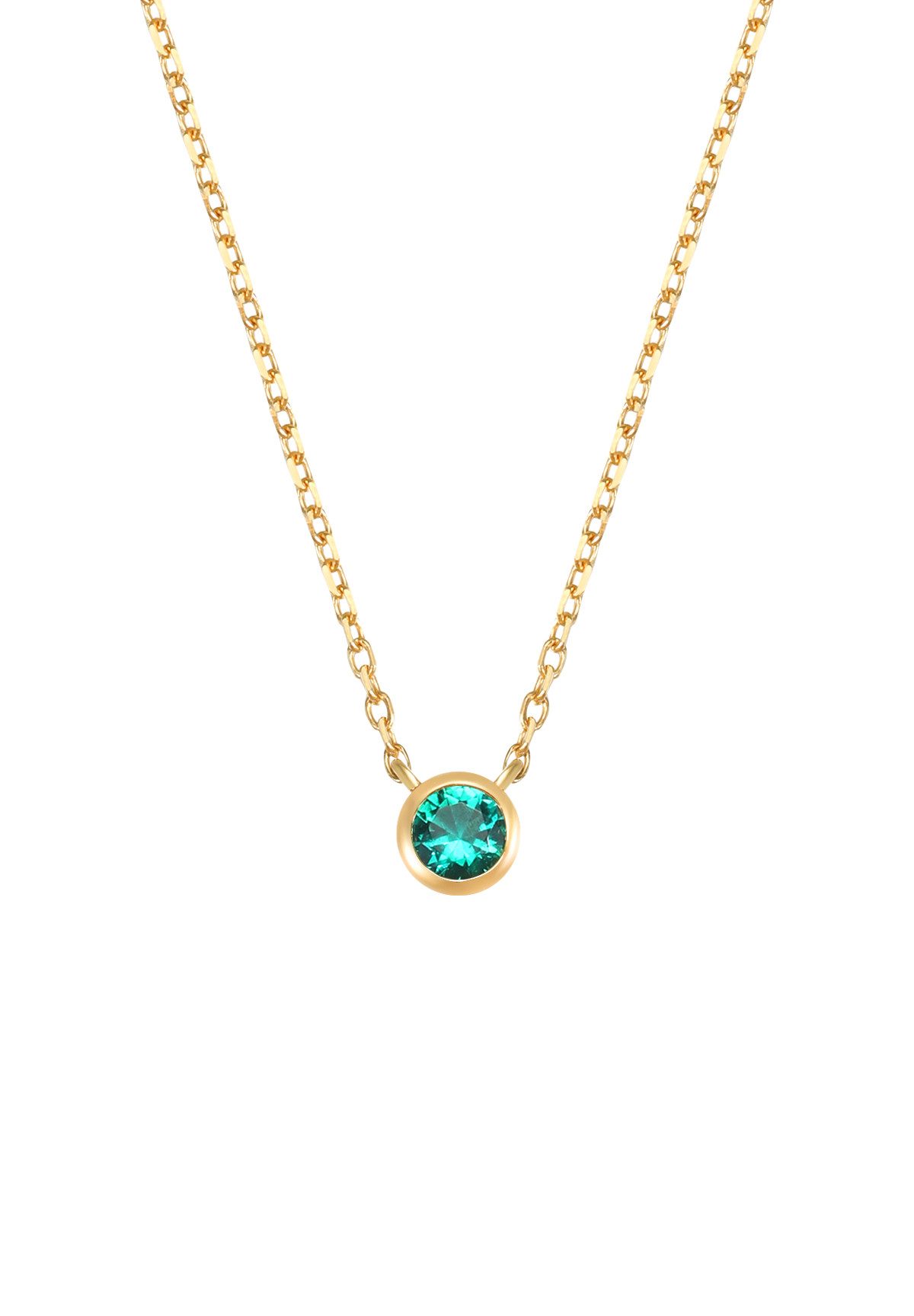 Dear Me Goldkette Smaragd-Seele, Damen 585 günstig online kaufen