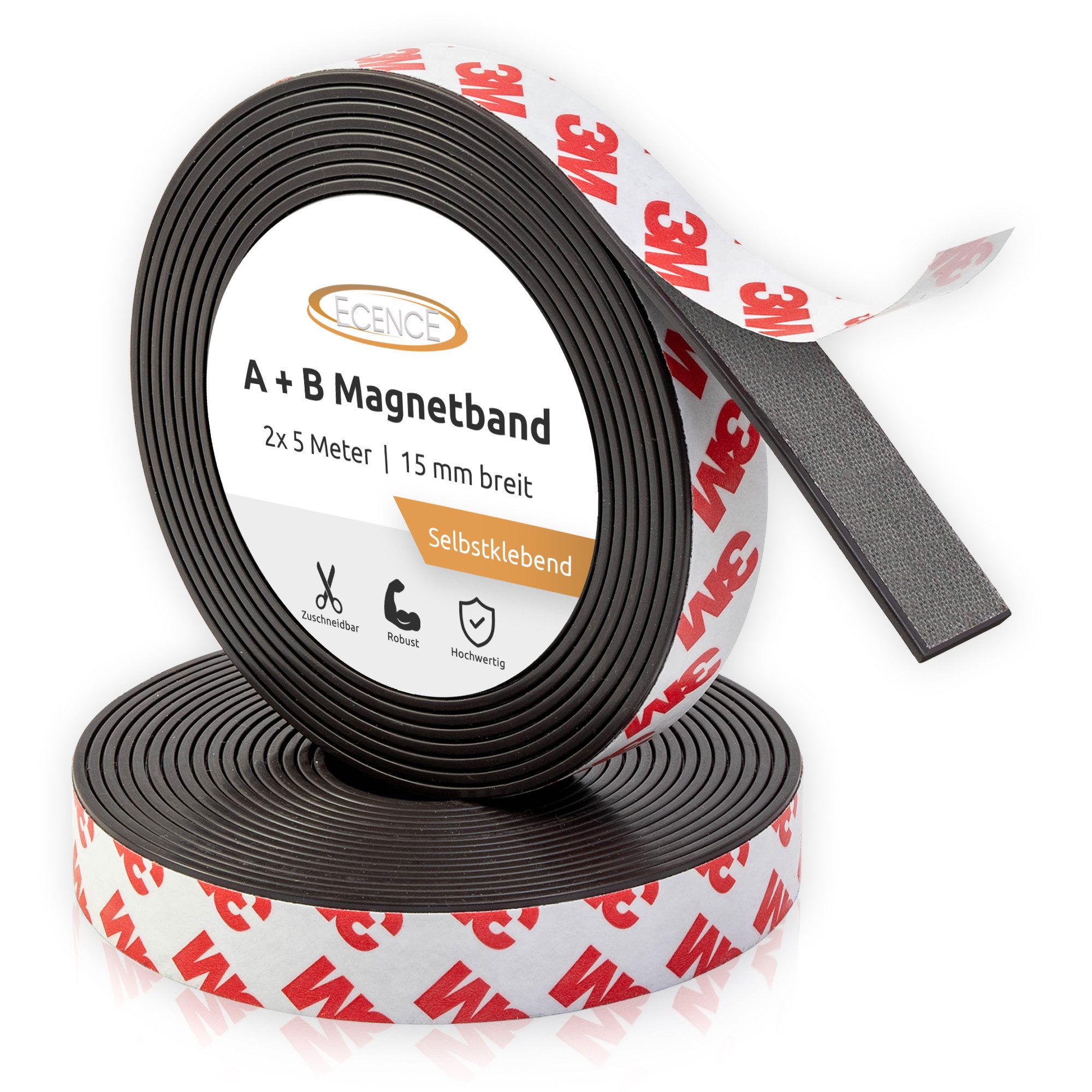 ECENCE Magnet Magnetband selbstklebend A+ B für Fliegengitter