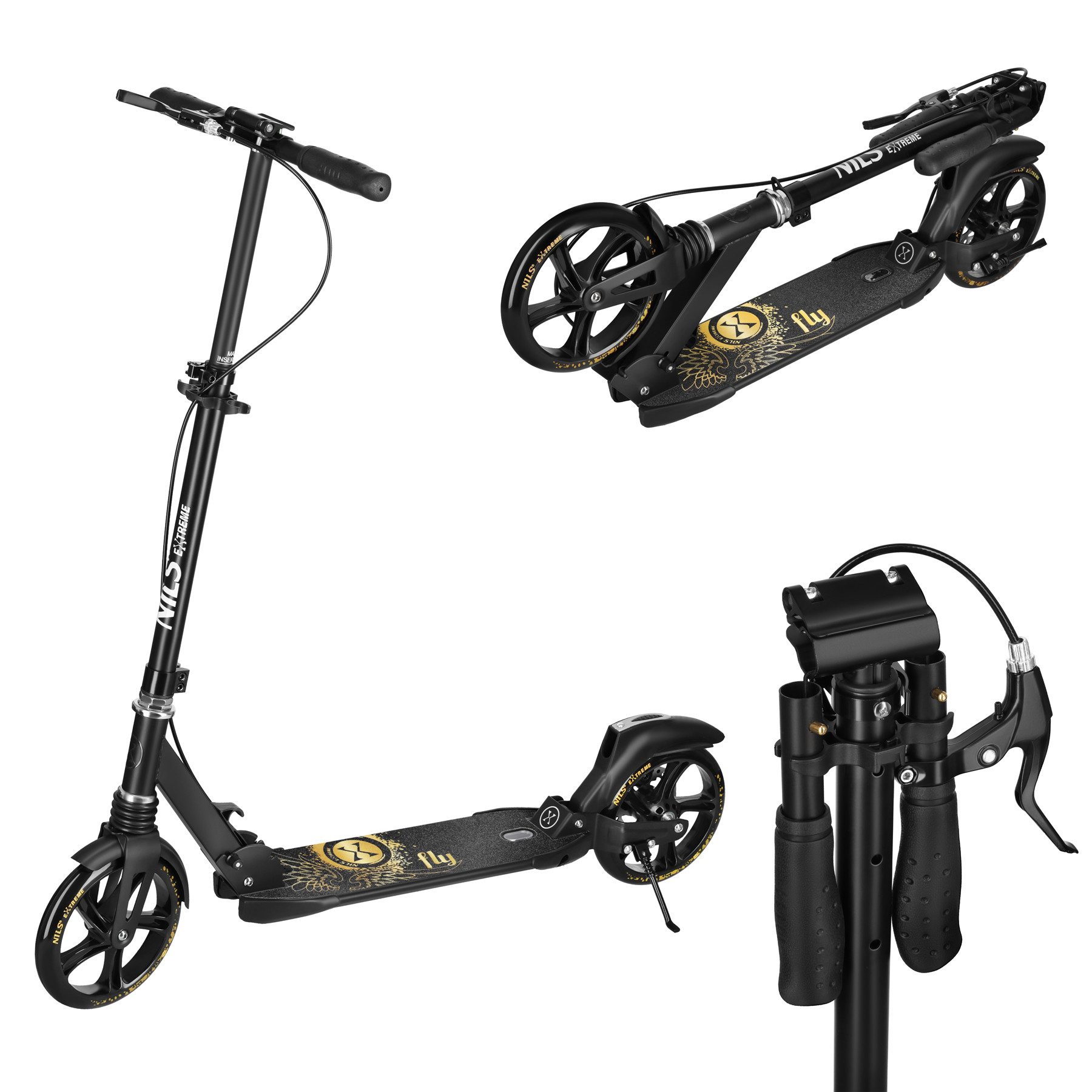 Cityroller "Fly" Scooter Roller Tretroller mit Bremse