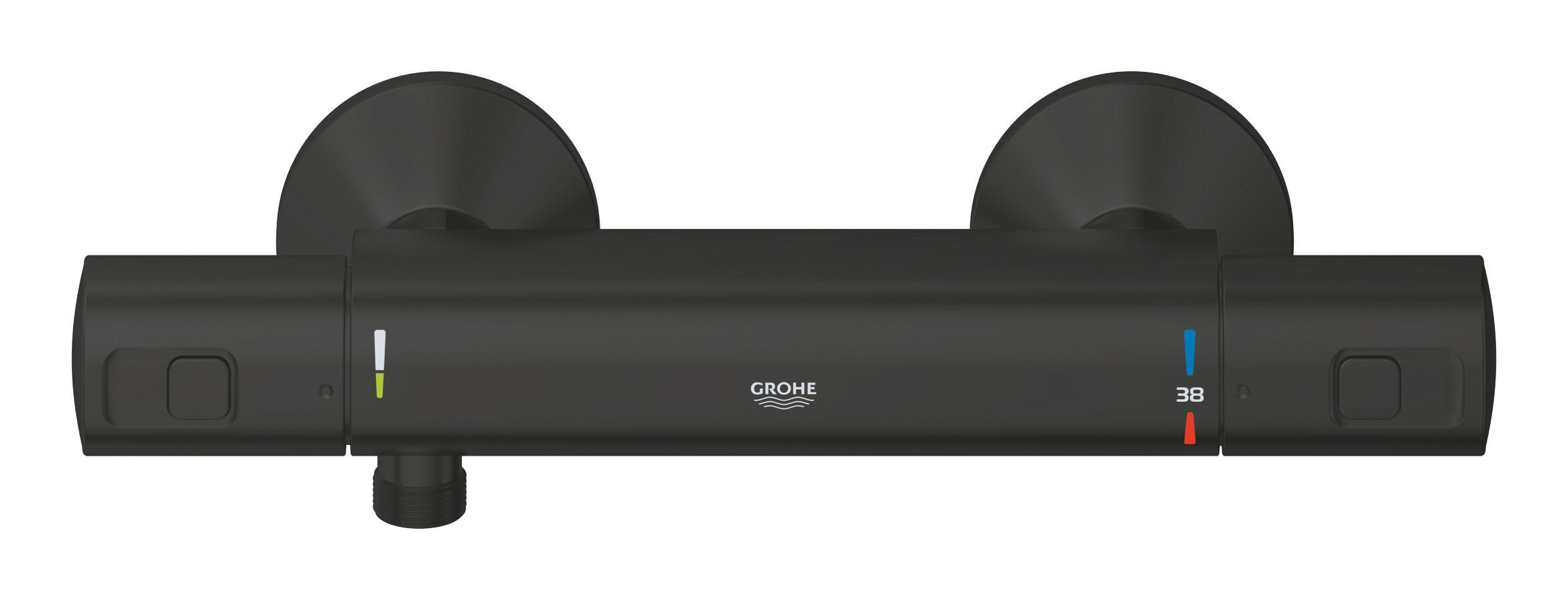 Grohe Badarmatur Precision Start Thermostat-Brausebatterie - Mattschwarz