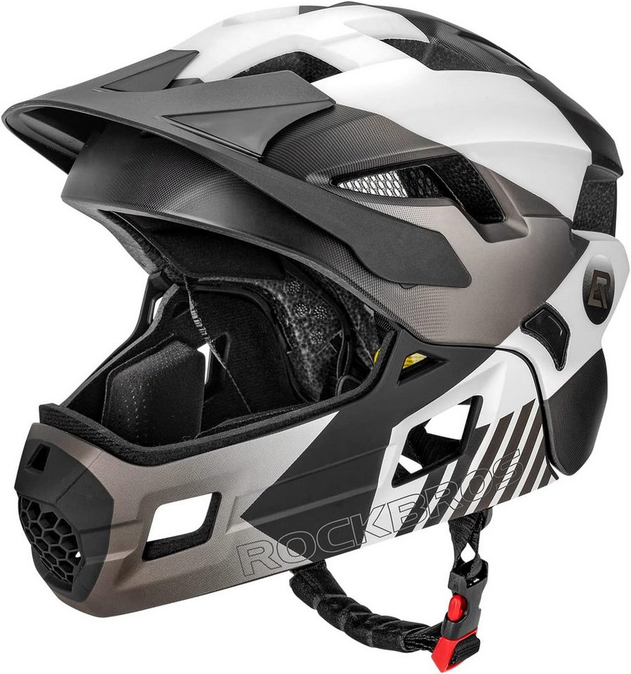 ROCKBROS Fahrradhelm Kinderhelm Integriert Fahrradhelm Kinder (1-tlg), Fullface, mit Abnehmbarem Kinnschutz, S 48-53 cm M 53-58 cm