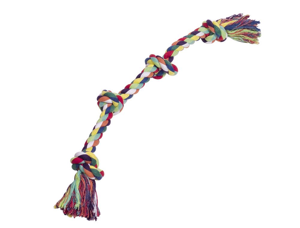 Nobby Tiertaue Rope Toy, Spielseile, bunt, 4 Knoten
