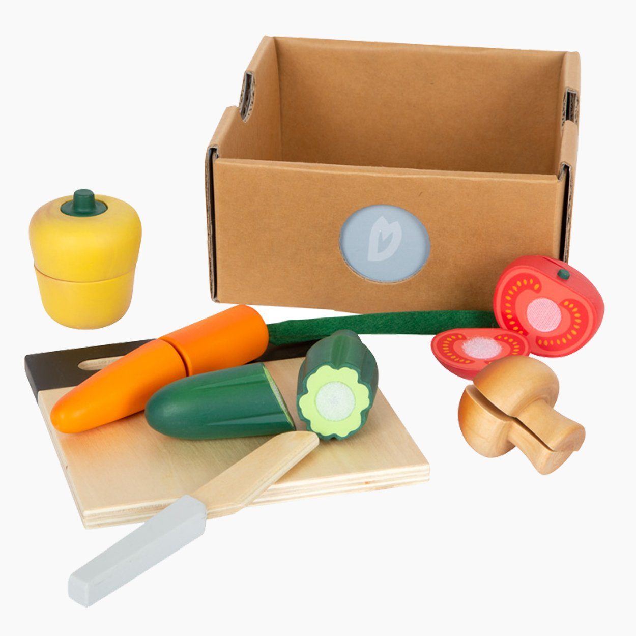 Small Foot Kinder-Küchenset Schneide-Set Gemüse, (packung, 18-tlg., spar set), mit Klettpunkten,besonders realistisch