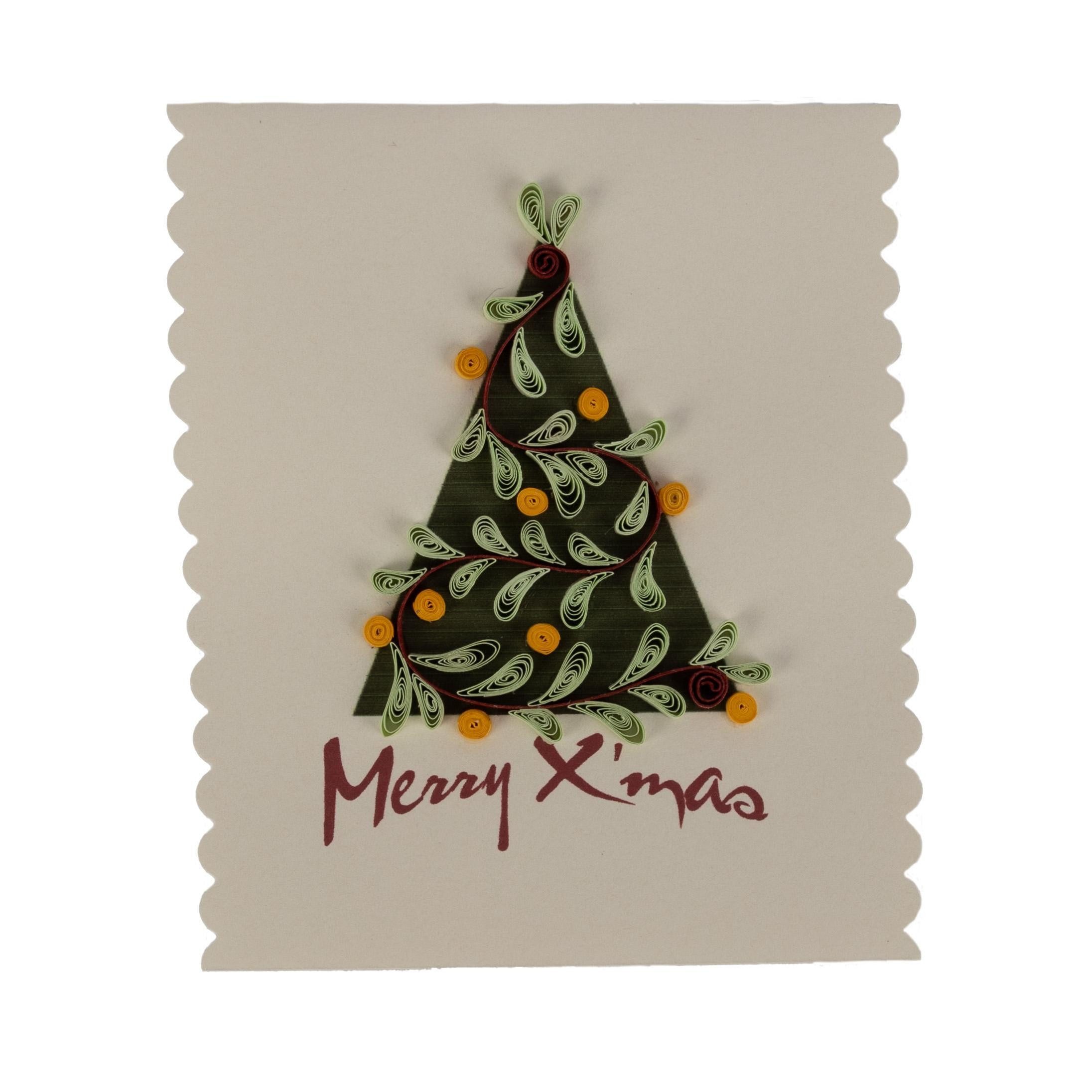 El Puente Grußkarte Grußkarte "Merry Xmas", Handmade, Handmade