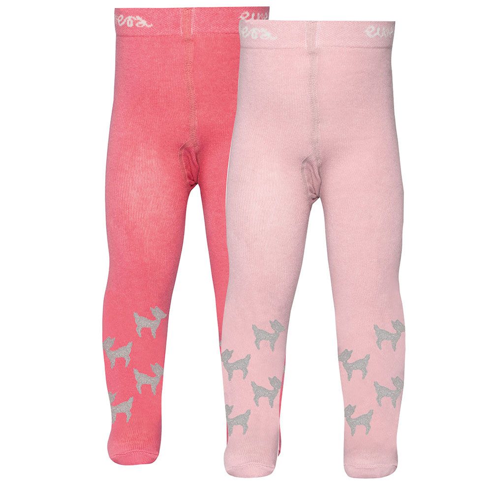 Ewers Strumpfhose Strumpfhose 2er Pack Rehkitz (2 St. 2er-Set) 69% Baumwolle, 24% Polyamid, 2% Elasthan, 5% Polyester