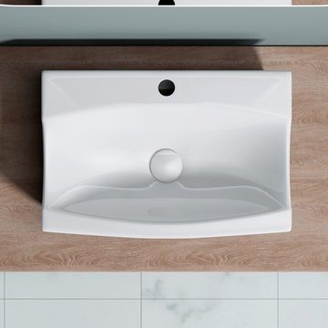 doporro Aufsatzwaschbecken doporro Design-Aufsatzwaschbecken inkl. Nano-Beschichtung aus Keramik, Hand-Waschbecken / Waschtisch