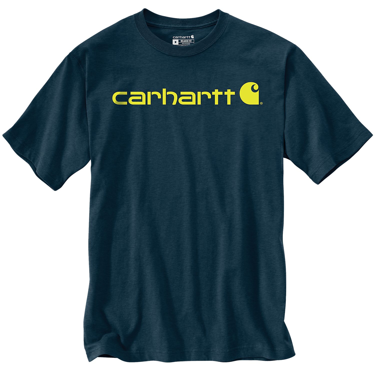 Heather Carhartt Night Logo Print-Shirt Core Carhartt Blue
