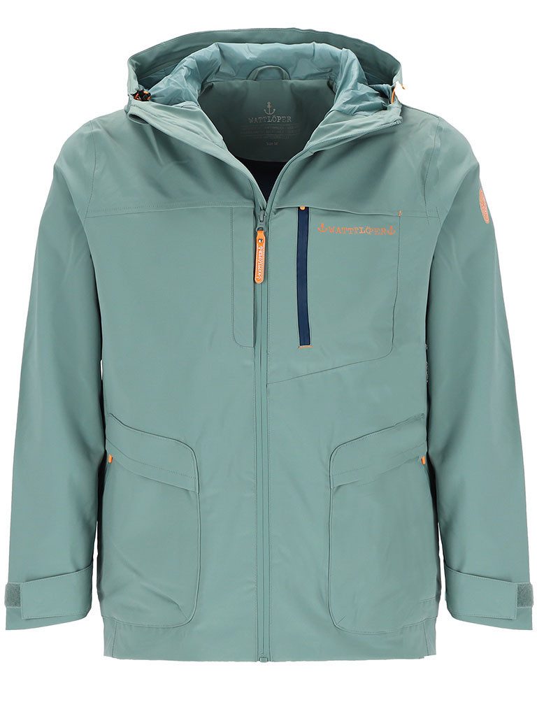 Funktionsjacke 62537SH Herren Outdoor-Jacke Regenjacke mit Kapuze - Herrenjacke uni