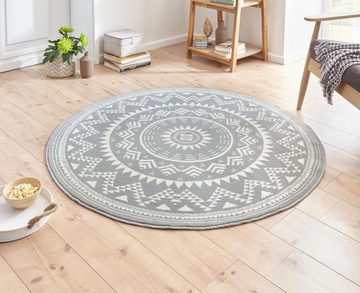 Teppich Valencia, HANSE Home, rund, Höhe: 9 mm, Kurzflor, Modern, Vintage, Mandala, Wohnzimmer, Kinderzimmer, Flur