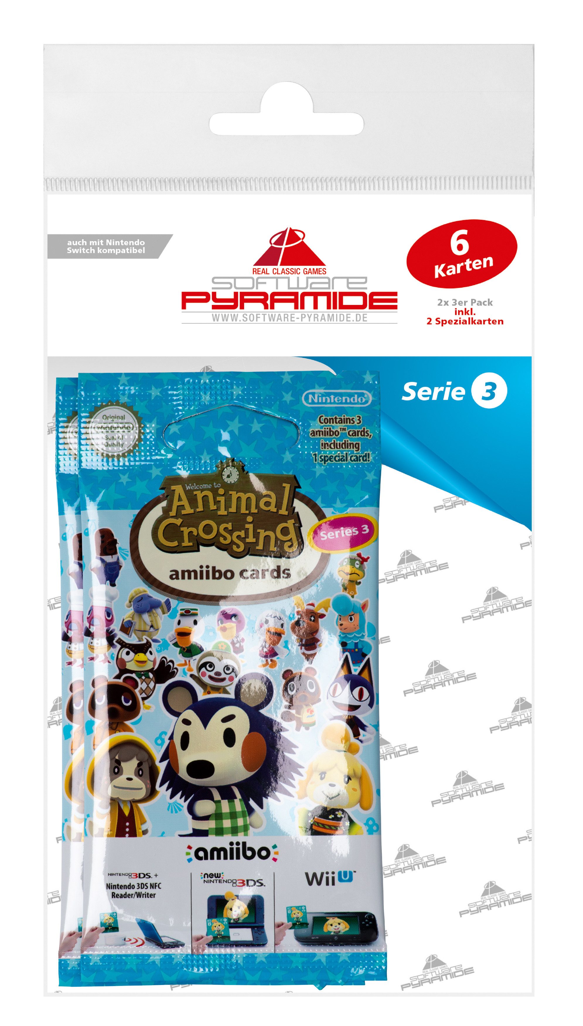 Nintendo Switch Sammelkarte amiibo Animal Crossing - Serie 3 - 2x 3 Karten (NEU & OVP)
