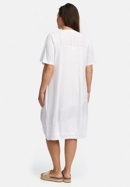 Kekoo Ballonkleid Kleid mit O-Linie Silhouette aus Leichtem & weichem Viskosestretch
