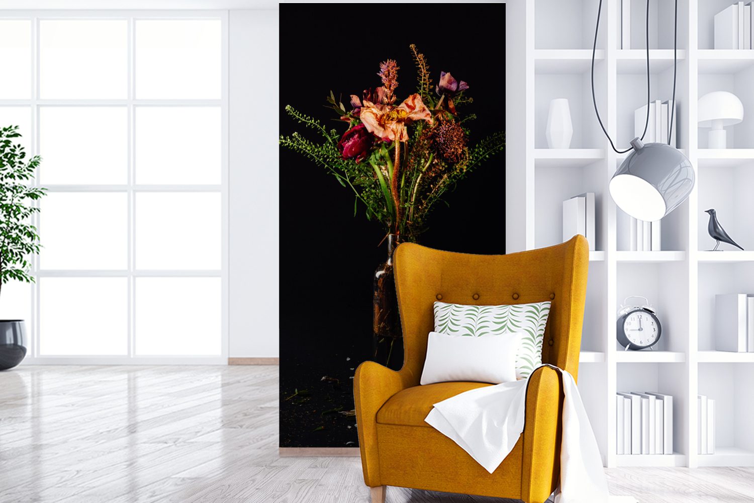 Vase, Vliestapete Schlafzimmer Matt, MuchoWow Blumen St), für Wohnzimmer - (2 Fototapete Stilleben bedruckt, Fototapete - Küche,