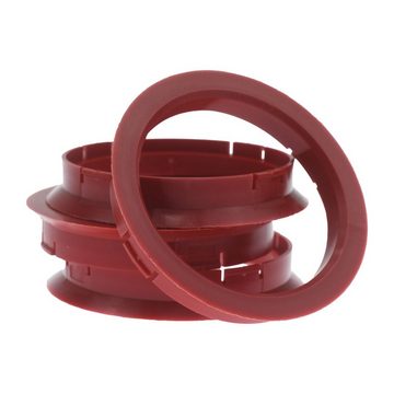 RKC Reifenstift 4x Zentrierringe Rot Felgen Ringe Made in Germany, Maße: 70,0 x 66,6 mm