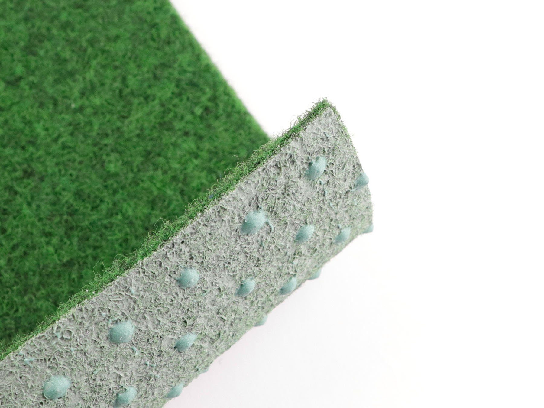 Primaflor-Ideen in Textil Kunstrasen PARK, Gesamthöhe 7 mm, Made in Netherlands, rechteckig, mit Drainage-Noppen, strapazierfähig, witterungsbeständig & wasserfest