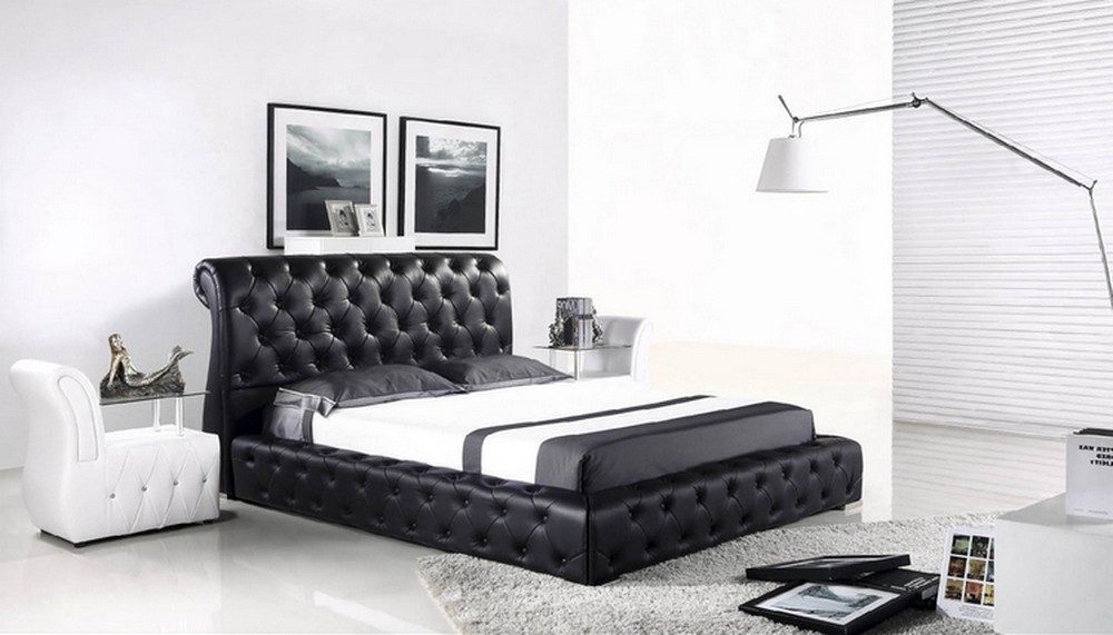 Xlmoebel Polsterbett Modernes Chesterfield Doppelbett aus Stoff mit Bettgestell (Doppelbett, Chesterfield Doppelbett), Made in Europa