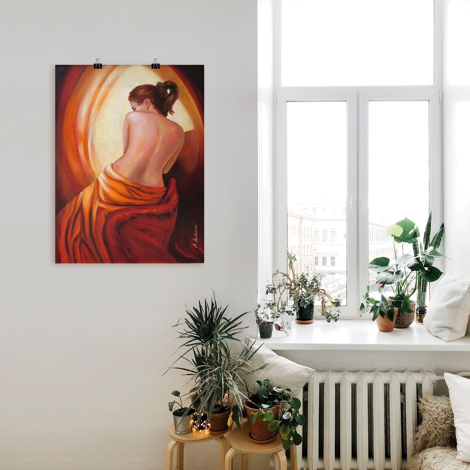 Artland Wandbild Größen in als Bilder Weiblichkeit Licht, Wandaufkleber im Poster oder (1 versch. Alubild, Erotische St), Leinwandbild
