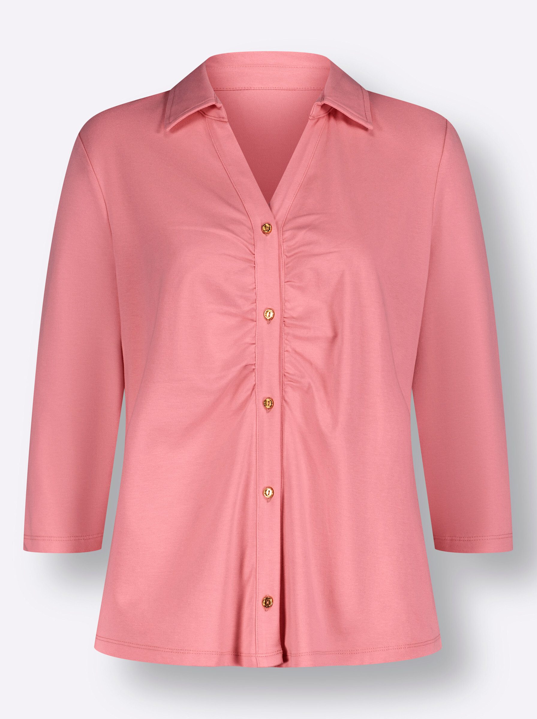Sieh an! Klassische Bluse Jersey-Bluse günstig online kaufen