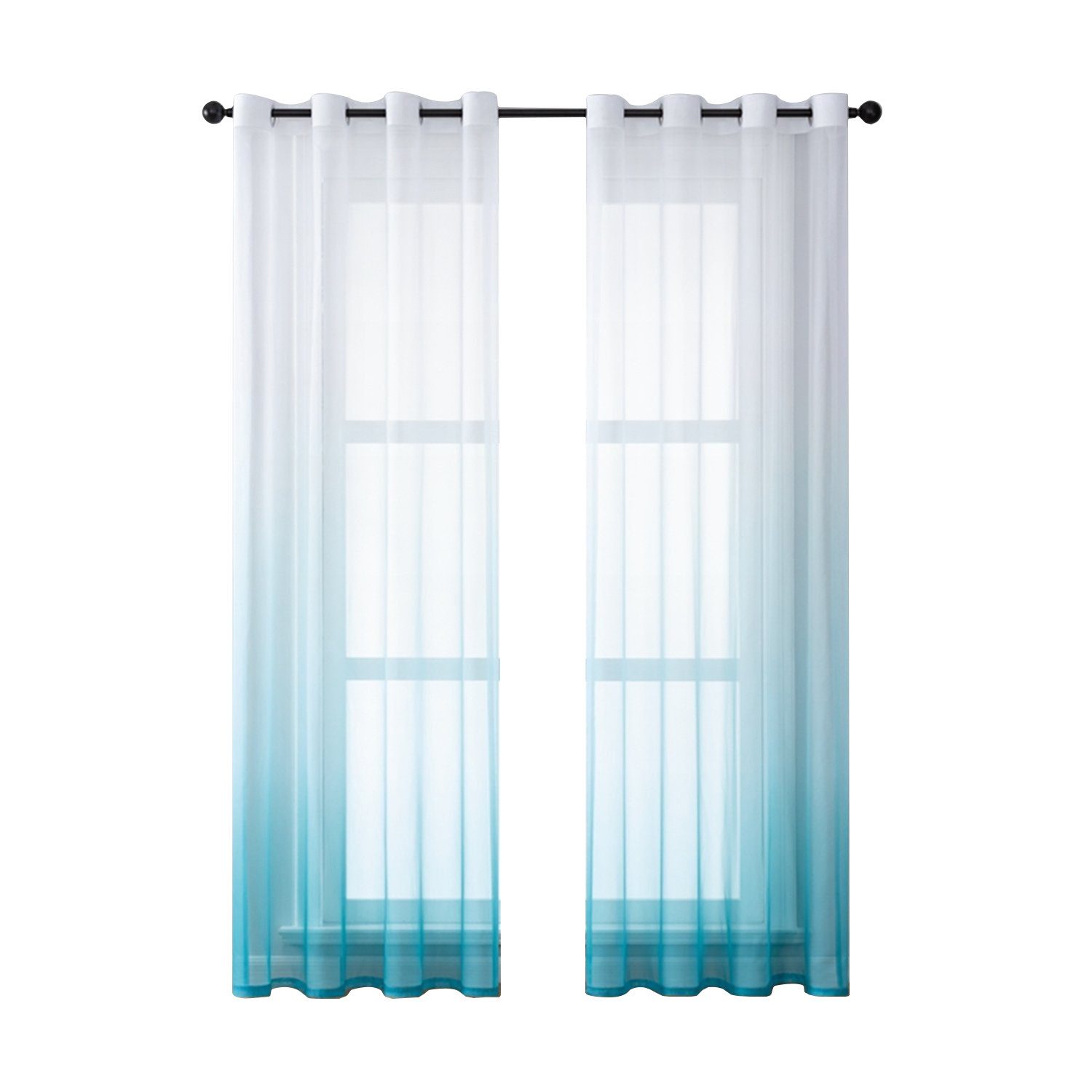 BYSURE Vorhang (2 St), Ösen, transparent, Voile, Farbverlauf Vorhänge günstig online kaufen
