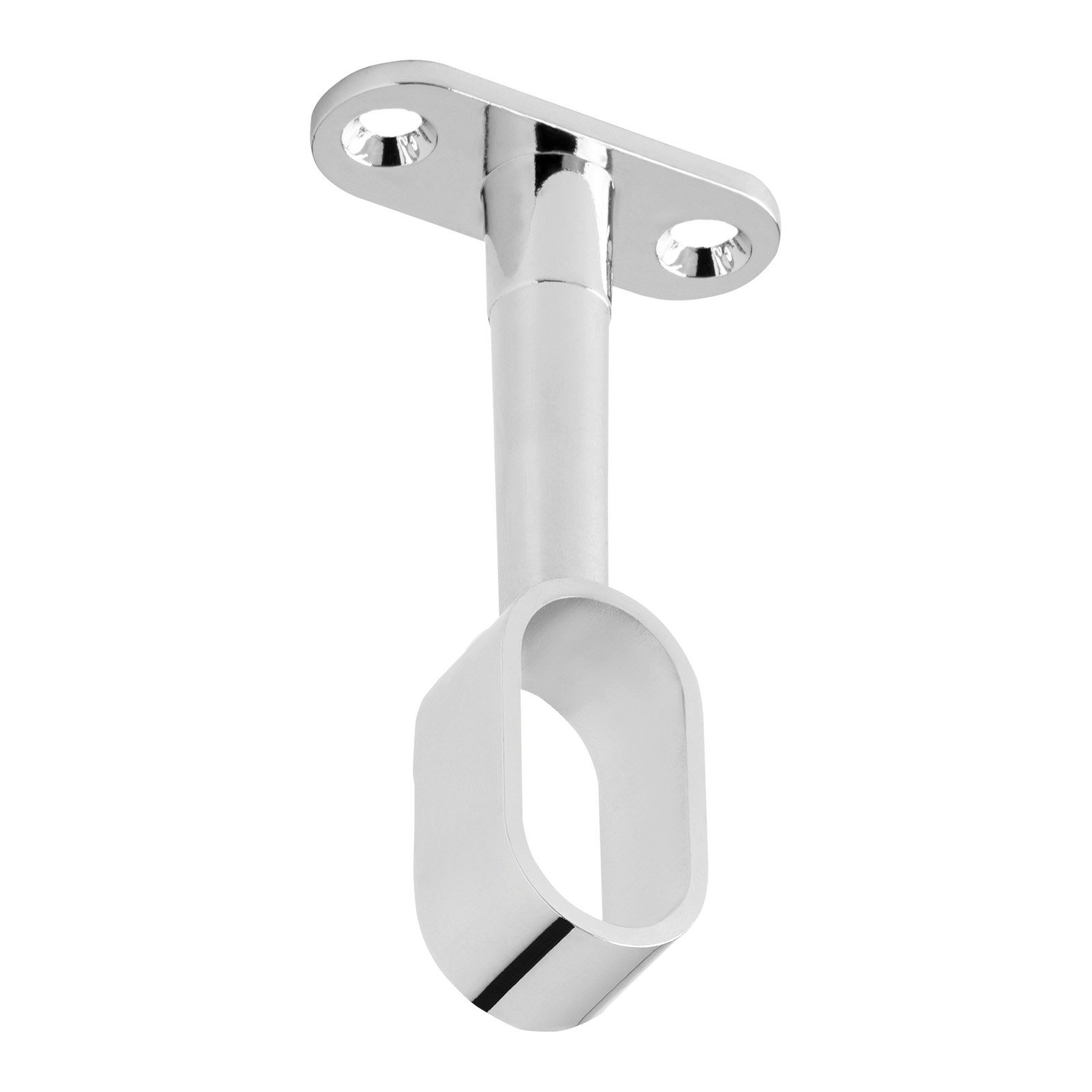 SO-TECH® Garderobenstange Schrankstangenhalter oval chrom poliert 30 x 15 mm, 1 Stück Mittelträger (verstellbar) – Bild 3 von 5