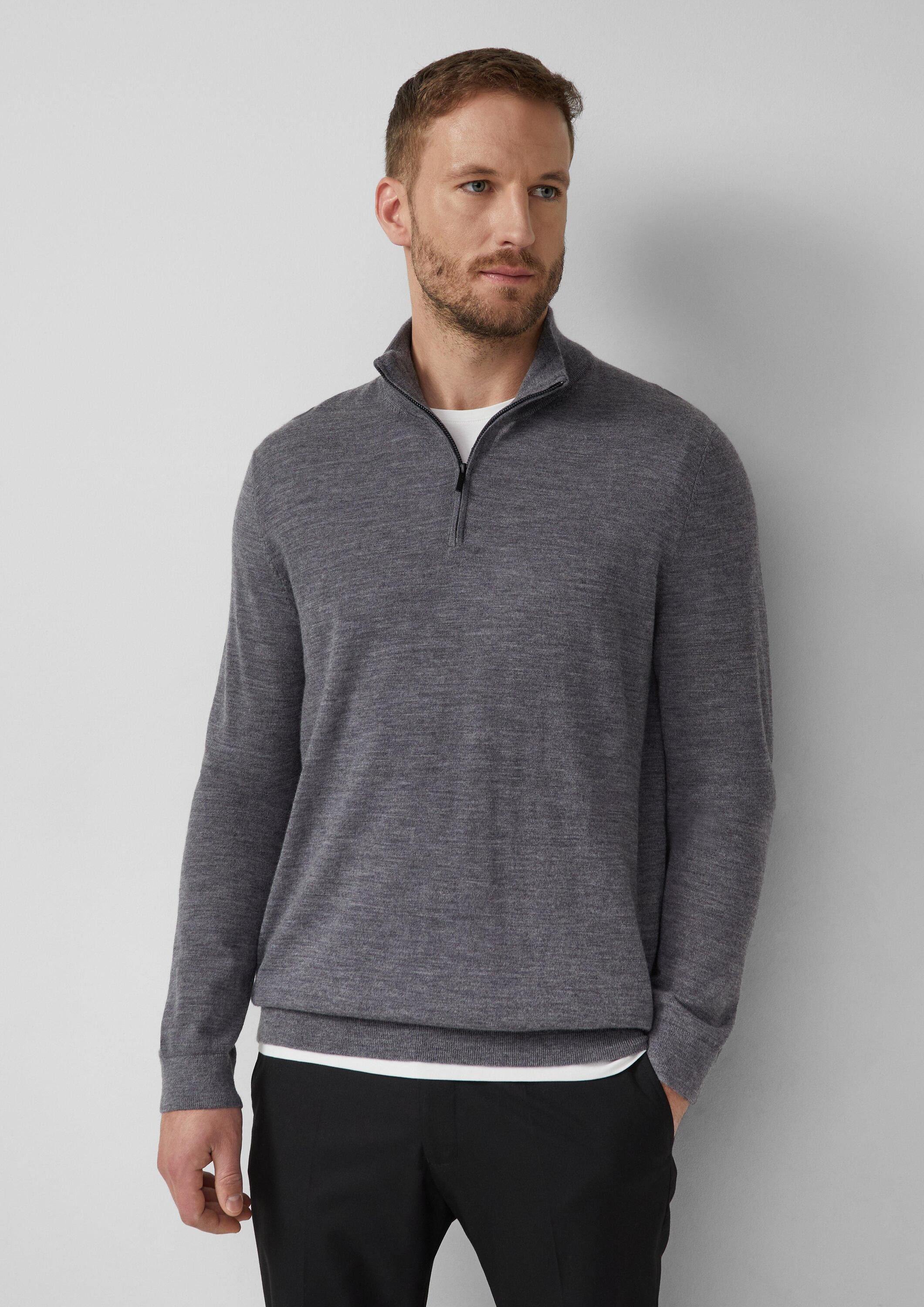 s.Oliver Longpullover Strickpullover Strickpullover aus reiner Merinowolle günstig online kaufen