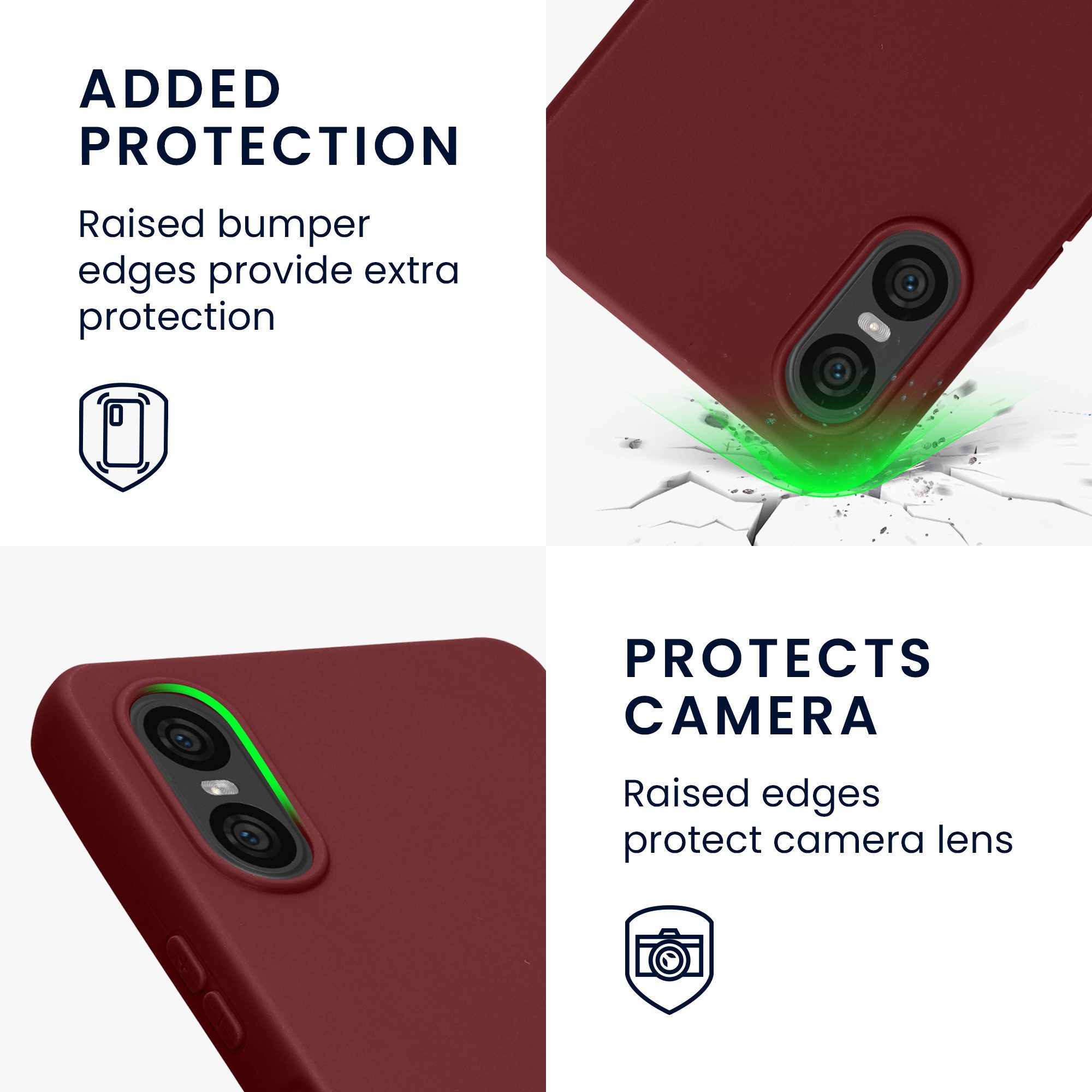kwmobile Handyhülle Hülle für Sony Xperia 10 VI, Hülle Silikon - Soft Handyhülle - Handy Case Cover