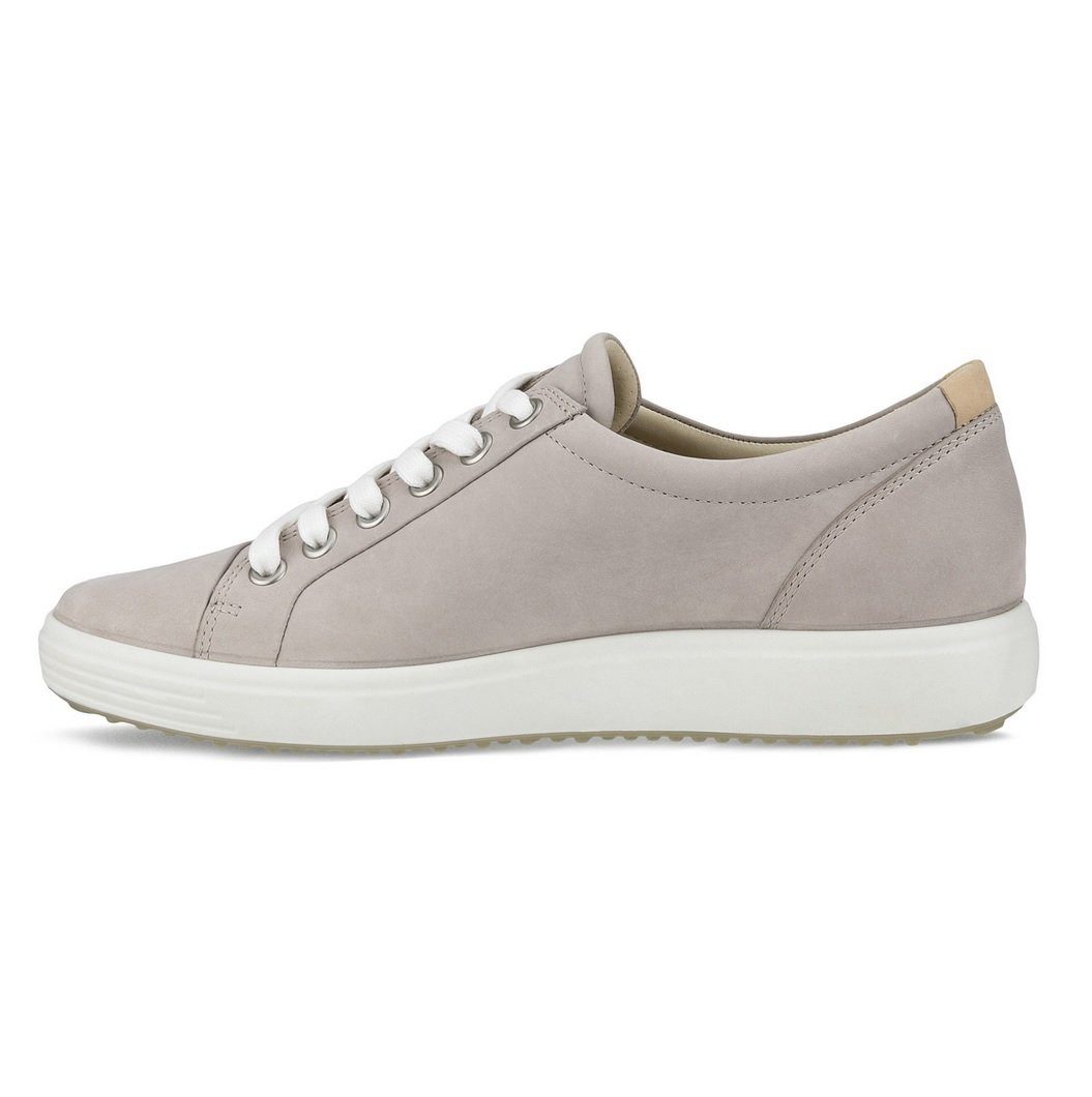 Ecco Soft 7 (Nubukleder) grau/rosa Damen Sneaker günstig online kaufen