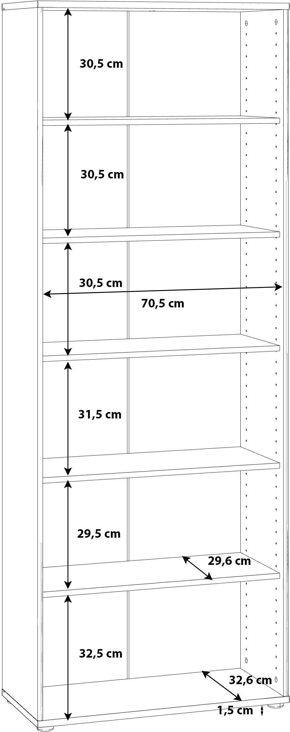 73,7 Tempra, Breite FORTE cm Regal weiss