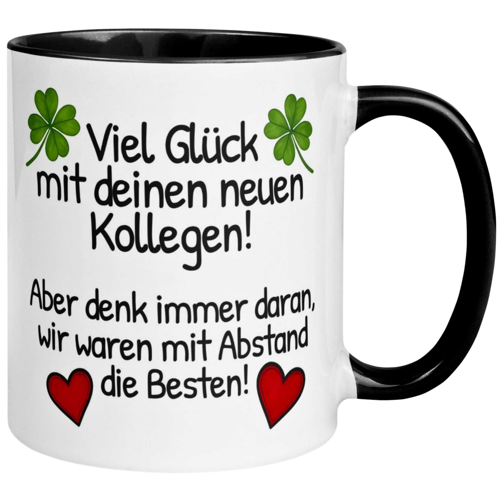 Momentals Tasse Abschied – „Viel Glück mit deinen neuen Kollegen“ – Abschiedsgeschenk, Gratis Versand · Links-&Rechtshänder · Spülmaschinenfest