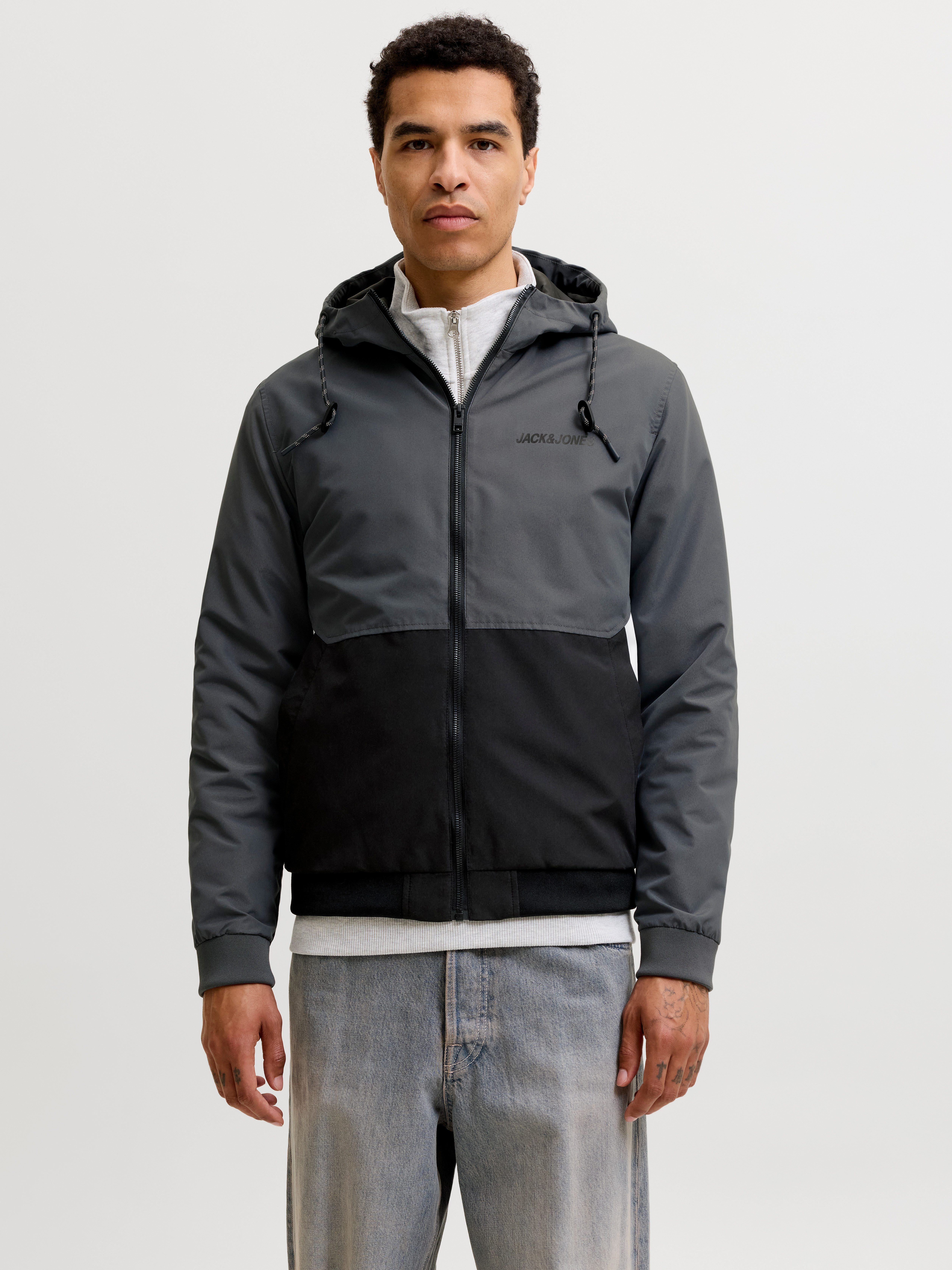 Jack & Jones Blouson JJERUSH mit Kapuze Kunstfaser, regular fit