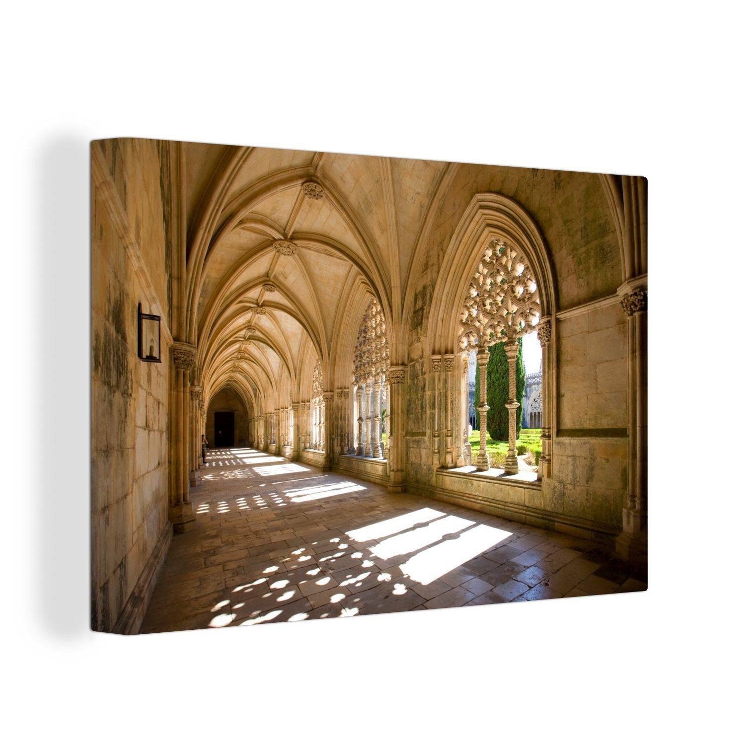 OneMillionCanvasses® Leinwandbild Kloster von Santa Maria da Vitoria, (1 St), Wandbild Leinwandbilder, Aufhängefertig, Wanddeko, 30x20 cm