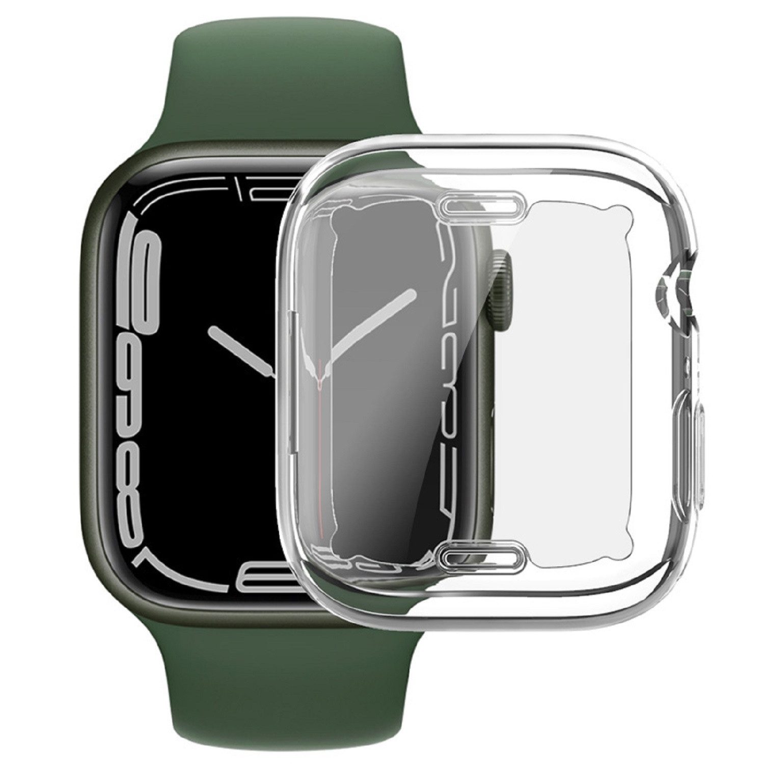 Protectorking Schutzfolie Schutzhülle für Apple Watch 4/ 5/ 6/ 2020/ 2023/ SE 44 mm Smartwatch, (1-Stück), ANTI-SCHMUTZ