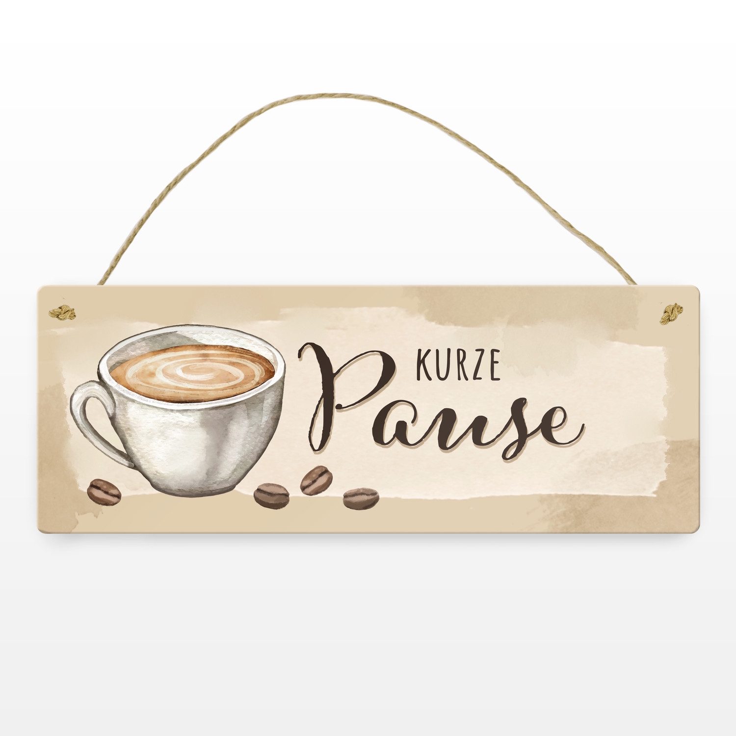 speecheese Metallschild Kaffeetasse Metallschild mit Spruch Kurze Pause günstig online kaufen