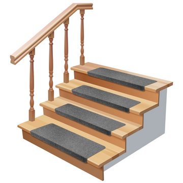 Stufenmatte 1 Stück Stufenmatten in verschiednen Farben Treppenschutz Treppenmatte Stufenmatte Treppenteppich Teppichläufer, StickandShine, eckig
