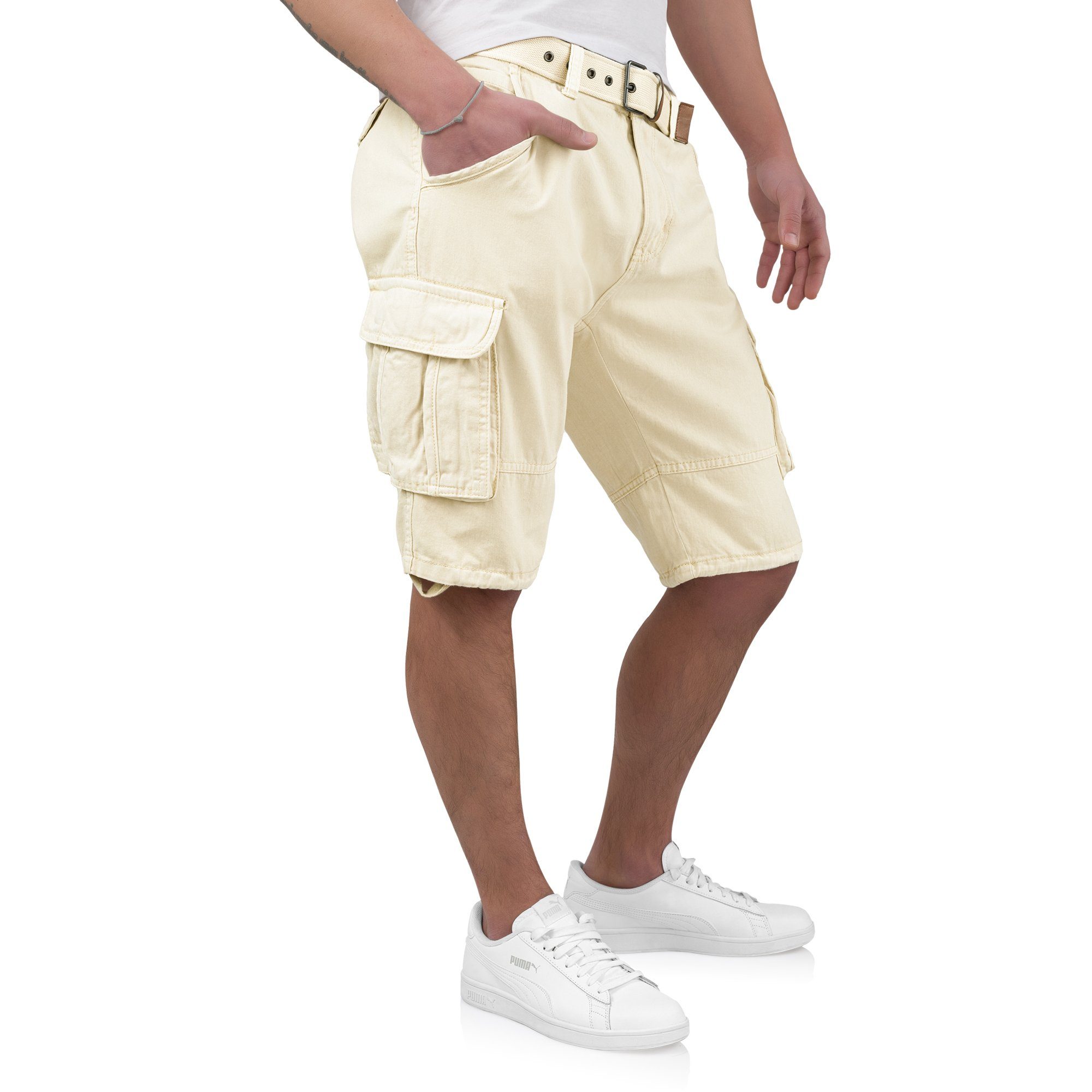 Indicode Cargoshorts Indicode Kjeld Herren Cargo Shorts mit 6 Taschen