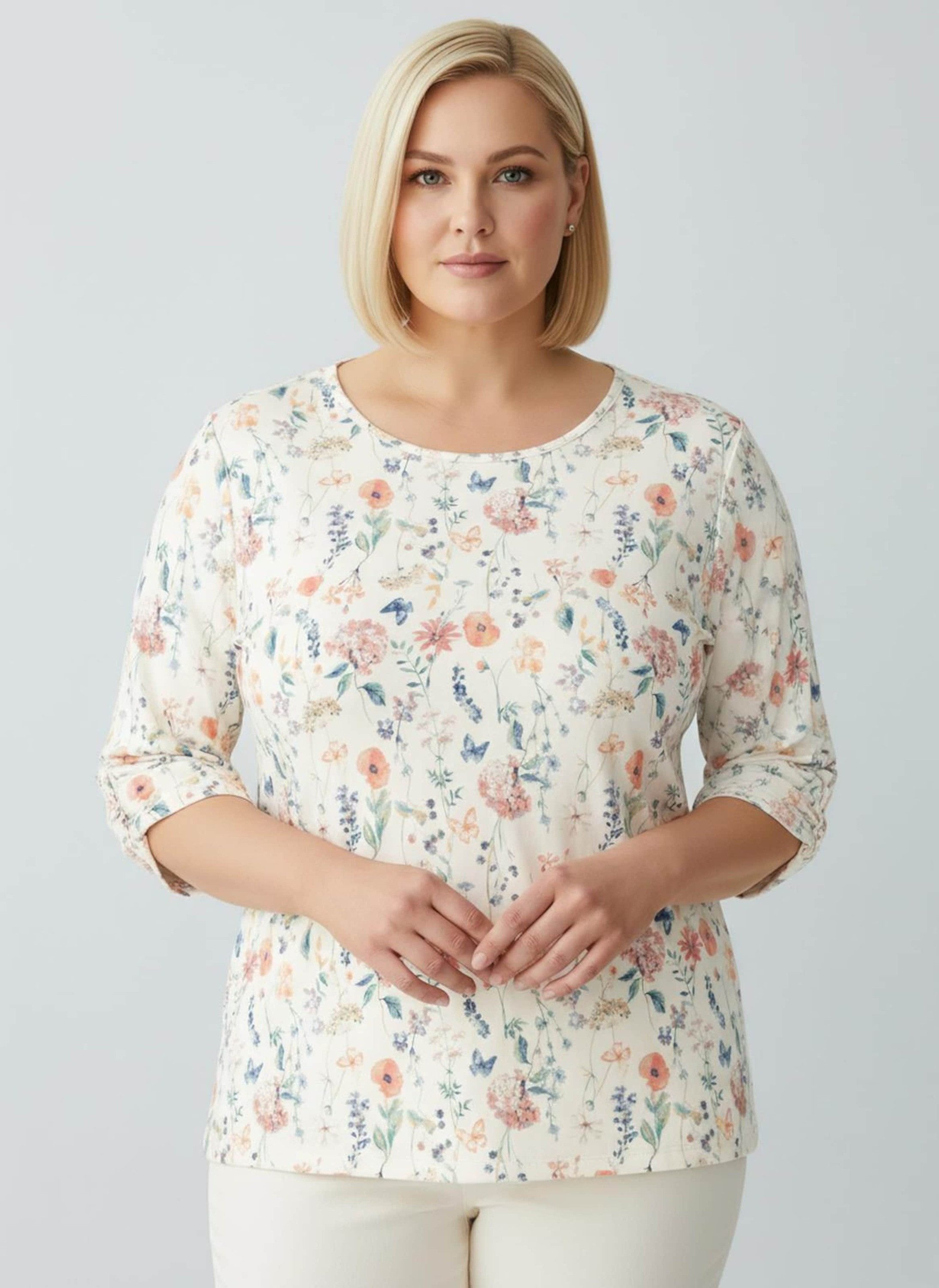 T-Shirt Print-Shirt 3/4-Arm