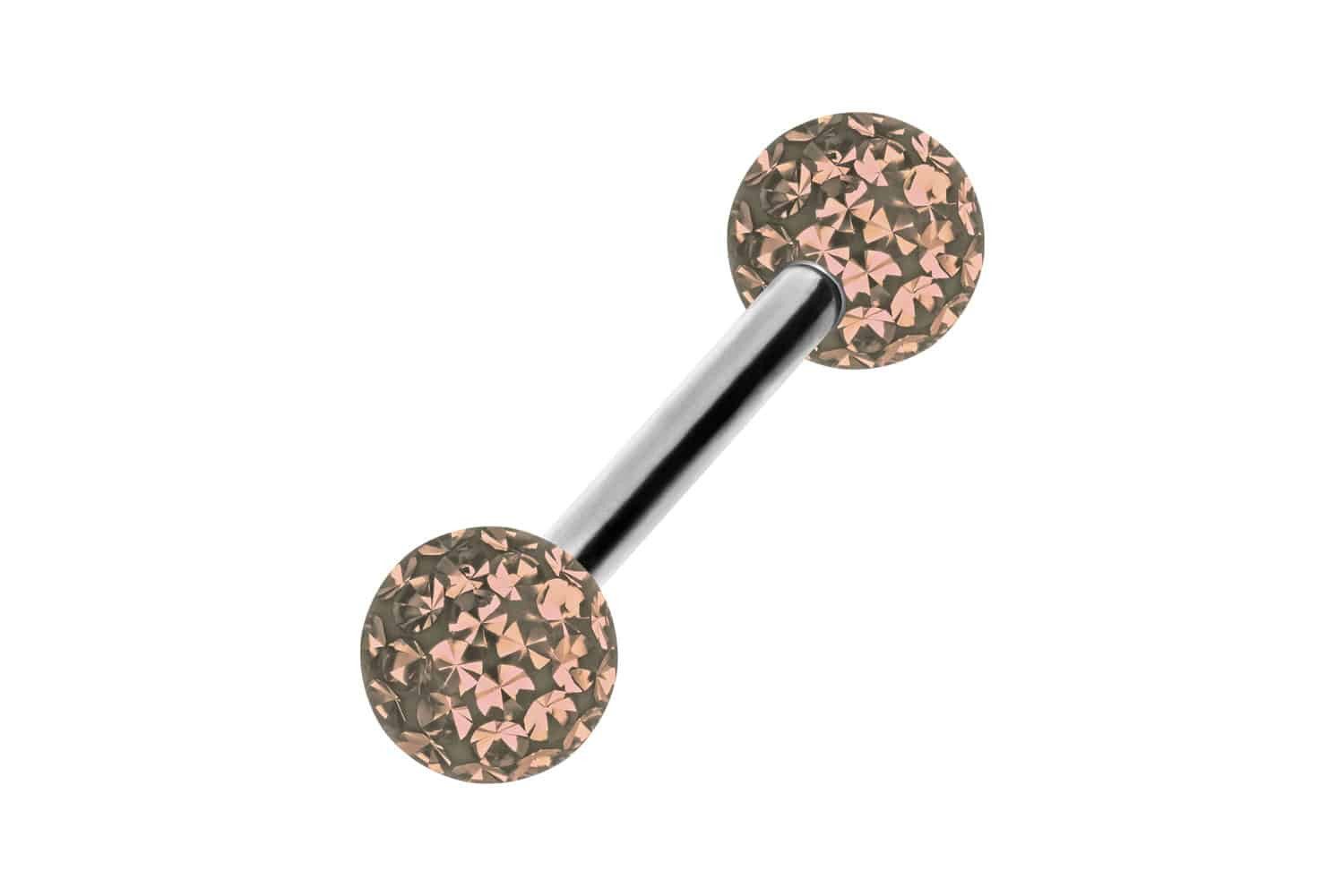 PIERCINGLINE Brustwarzenpiercing Titan Barbell EPOXY-KUGELN (Barbells günstig online kaufen