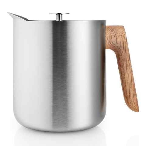 Eva Solo Teekanne Nordic Kitchen Stempelteekanne Silberfarben 1 L, 1 l