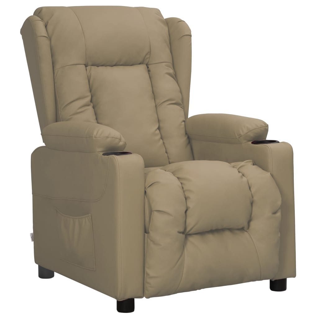 vidaXL Sessel Relaxsessel Cappuccino-Braun Kunstleder (1-St) günstig online kaufen