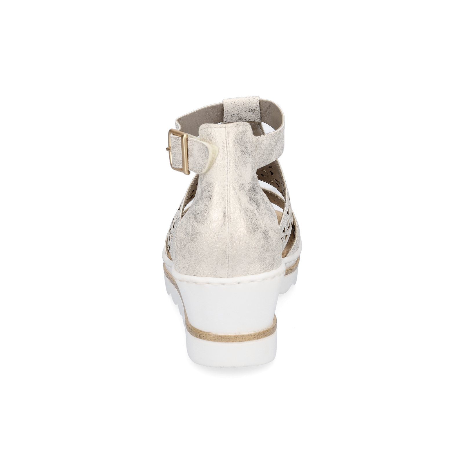 Rieker Rieker Damen Keilsandalette beige gold Sandale