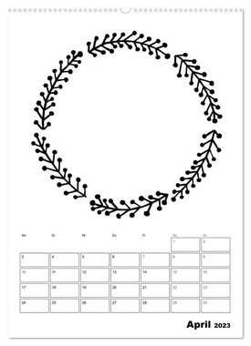 CALVENDO Wandkalender Rahmen Bastel-Kalender - DIY Fotos-Sprüche-Zitate (Premium, hochwertiger DIN A2 Wandkalender 2023, Kunstdruck in Hochglanz)