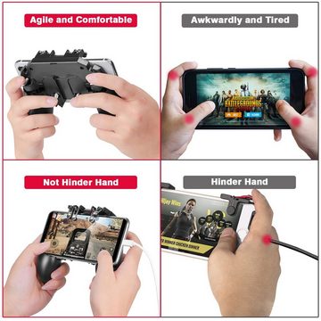 Welikera Controller Gamepad mit L1R1 6-Finger-Auslöser,Mobiler Game-Controller Controller